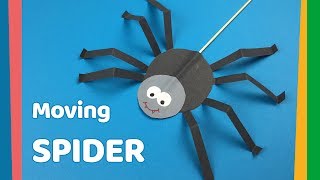 DIY for kids Moving Spider craft  Very easy and fun craft [upl. by Nytram]