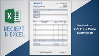 Creating Professional Invoice in Excel  Receipt Making Tutorial  Free Template [upl. by Mickie913]