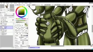 SpeedPaint Springtrap and Plushtrap Five Nights at Freddys 4 [upl. by Aennil365]