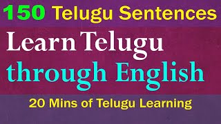 150 Telugu Sentences  Learn Telugu through English [upl. by Fuller]