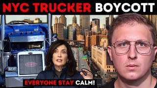 Massive Trucker Boycott Hits NYC [upl. by Fachini]