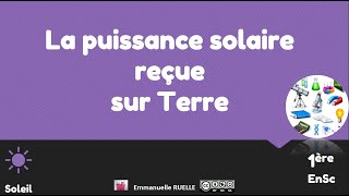 Puissance solaire reçue sur Terre [upl. by Jonati811]