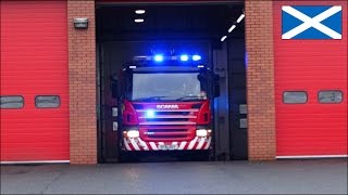 Fire engine responding with wailing amp two tone siren in Scotland [upl. by Davison]