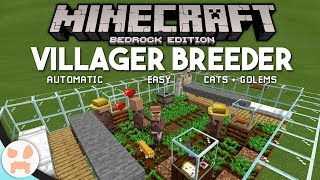 Minecraft Bedrock VILLAGER BREEDER TUTORIAL  Easy Automatic [upl. by Daveen]