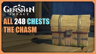 ALL 248 The Chasm Chests Locations  Genshin Impact [upl. by Anaicul]