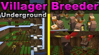 Minecraft Underground Villager Breeder Outdated Easy Stackable Unlimited Villager [upl. by Eldorado]