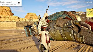 Assassins Creed Origins  All Secret Level 40 Elephant Boss Locations Legendary Outfit  Weapons [upl. by Darell117]