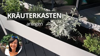 Kräuterkasten anlegen  Kräuter anpflanzen Balkon  Kräuterhochbeet  Kräuter auf dem Balkon [upl. by Nollek]