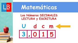 Los Números DECIMALES LECTURA y ESCRITURA ✔👩‍🏫 PRIMARIA [upl. by Llenil]