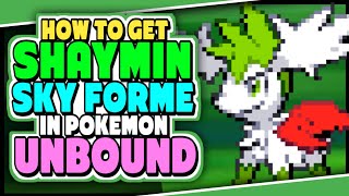 HOW TO GET SHAYMIN WITH SKY FORME IN POKEMON UNBOUND  SHAYMIN LOCATION [upl. by Orin]