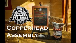 Pit Boss Copperhead Vertical WoodPellet Grill Assembly [upl. by Uah934]