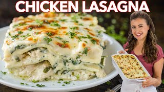 Easy CHICKEN LASAGNA With Creamy White Sauce [upl. by Zedekiah772]