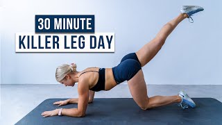 30 MIN KILLER Lower Body HIIT Workout  No Repeat No equipment [upl. by Inerney]