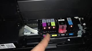 How to replace Canon Pixma MX printer ink cartridge change cartridges Canon multifunction device [upl. by Eirhtug618]