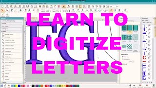 HATCH EMBROIDERY FREE TUTORIAL Learn to digitize fonts and letters [upl. by Avraham]