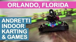 Andretti Indoor Karting amp Games Orlando FL Tips amp Overview [upl. by Nahtanhoj]