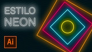 Efecto Neon en Illustrator  Tutorial Diseño Gráfico [upl. by Peppie]