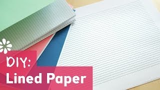 DIY Lined Paper for Bookbinding  Sea Lemon [upl. by Airretal]