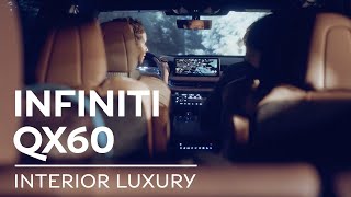 AllNew 2022 INFINITI QX60 Interior Luxury Overview [upl. by Annahsal]