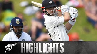 Williamson and Taylor Give NZ Lead  FULL HIGHLIGHTS  BLACKCAPS v India  1st Test  Day 2 2020 [upl. by Yauqaj]