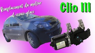 Remplacement moteur essuie glace clio 3 [upl. by Wescott]