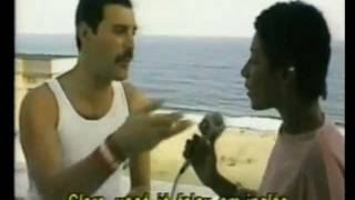 Gloria Maria vs Freddie Mercury  1985  Rock in Rio Bastidores [upl. by Aztiley]