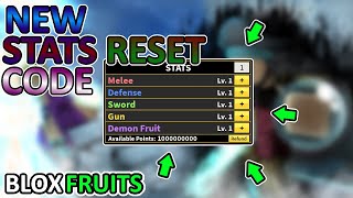 BLOX FRUITS NEW STATS RESET CODE [upl. by Agee]