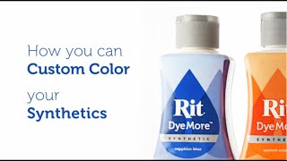 How to Dye Polyester Synthetics and Plastic with Rit DyeMore [upl. by Pollak]