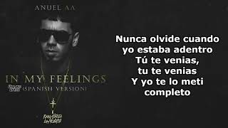 In My Feelings Spanish Version Letra  Anuel AA [upl. by Anesusa]