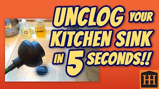 How to Unclog Kitchen Sink in 5 Seconds [upl. by Atirihs585]