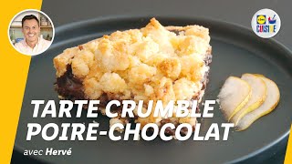 Tarte crumble poire chocolat  Lidl Cuisine [upl. by Puritan910]