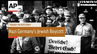 Nazi Germany Stages Jewish Boycott  1933  Today In History  1 June 18 [upl. by Ahsieyn]