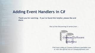 Adding Event Handlers in C [upl. by Akemeuwkuhc]