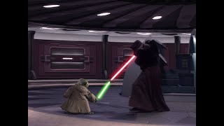 Star Wars Episode III  Revenge of the Sith  Yoda VS Palpatine Darth Sidious  4K ULTRA HD [upl. by Llekcm]