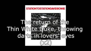 Station to Station  David Bowie  Lyrics [upl. by Elleraj418]