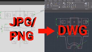 Insert JPGPNG in AutoCAD DWGeditable  AutoCAD tutorial ⏩ [upl. by Orvas]