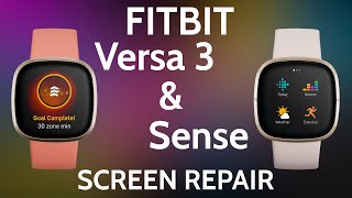 How to Replace Fitbit Versa 3 FB511 Fitbit Sense FB512 Touch LCD Screen  Repair Tutorial Fix [upl. by Luben]