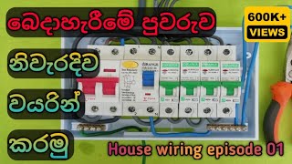 Distribution board wiring in SinhalaHouse wiring tutorial [upl. by Paza]