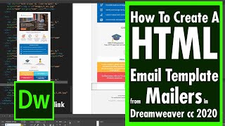 How To Create A HTML Email Template from Mailers in Dreamweaver cc 2020 [upl. by Meakem72]