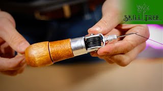 How To Use Sewing Awl On Leather [upl. by Sion]