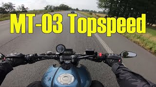 Yamaha MT03 660  TOP SPEED [upl. by Hgieloj]