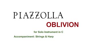 Astor Piazzolla  Oblivion String Orchestra Accompaniment [upl. by Sharma]