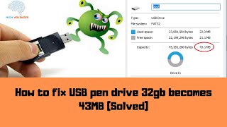 How to fix USB pen drive showing less space Solved [upl. by Wesla]