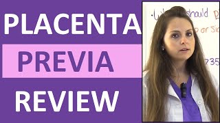 Placenta Previa Nursing Treatment Symptoms Types Causes NCLEX Lecture [upl. by Davies]