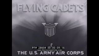 1940s US ARMY AIR FORCE FLYING CADETS RECRUITMENT FILM BASIC FLIGHT TRAINING 28604 [upl. by Ahsimak925]