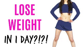 How to LOSE WEIGHT in 1 DAY [upl. by Anevad178]