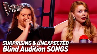 The most UNEXPECTED SONG choices in the Blind Audition of The Voice  The Voice 10 Years [upl. by Olenka]