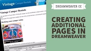 Creating Additional Pages in Dreamweaver CC 1034 [upl. by Anitnas152]