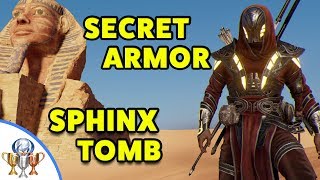 Assassins Creed Origins  Sphinx SECRET Tomb  How to Get Legendary ISU ARMOR in Sphinx Mystery [upl. by Vaenfila416]