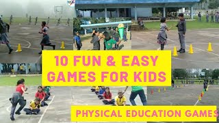 10 Recreational Games 10 Fun amp Easy Games for Kids  Physical Education Games  PE Class  Games [upl. by Renata]